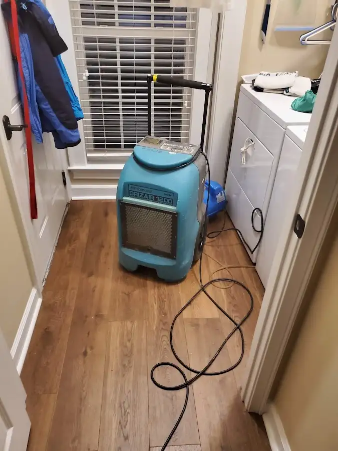 Commercial dehumidifier deployed for Flood Damage Cleanup in Highlands Ranch